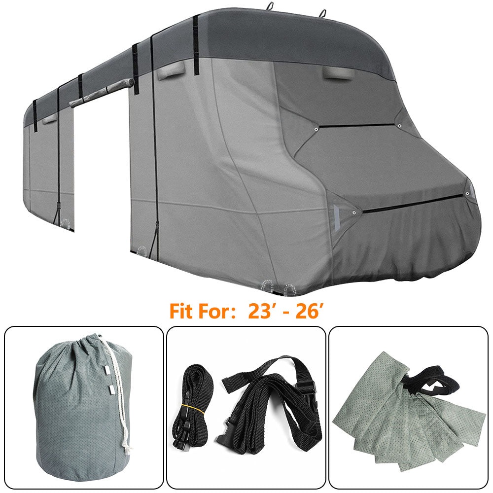 Labwork 23'-26' Waterproof Class C RV Cover 6-Ply Motorhome Camper Storage Lab Work Auto