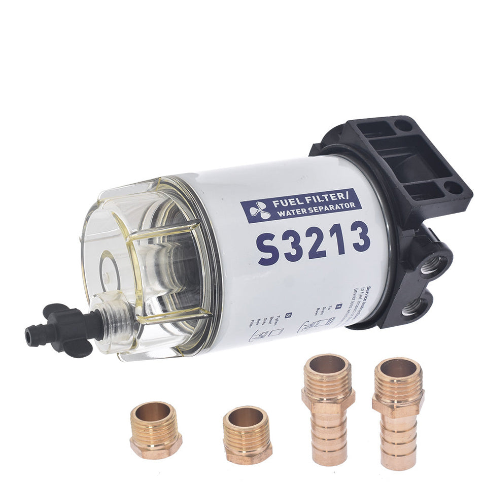 Labwork 3/8" NPT Fuel Filter / Water Separator S3213 for Marine outboard Motor Lab Work Auto