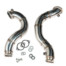 Load image into Gallery viewer, Labwork 3&quot; Stainless Downpipes for BMW N54 E90/E91/E92/E93/E82/135i/335i Twin Turbo Lab Work Auto 
