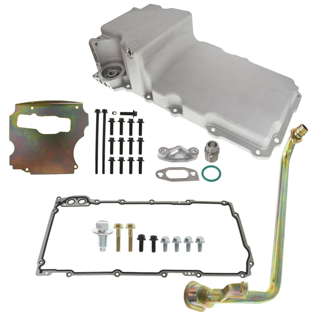 Labwork 302-1 Polished LS Swap  Oil Pan Conversion Kit For GM LS1 LS6 LS2 LS3 Lab Work Auto