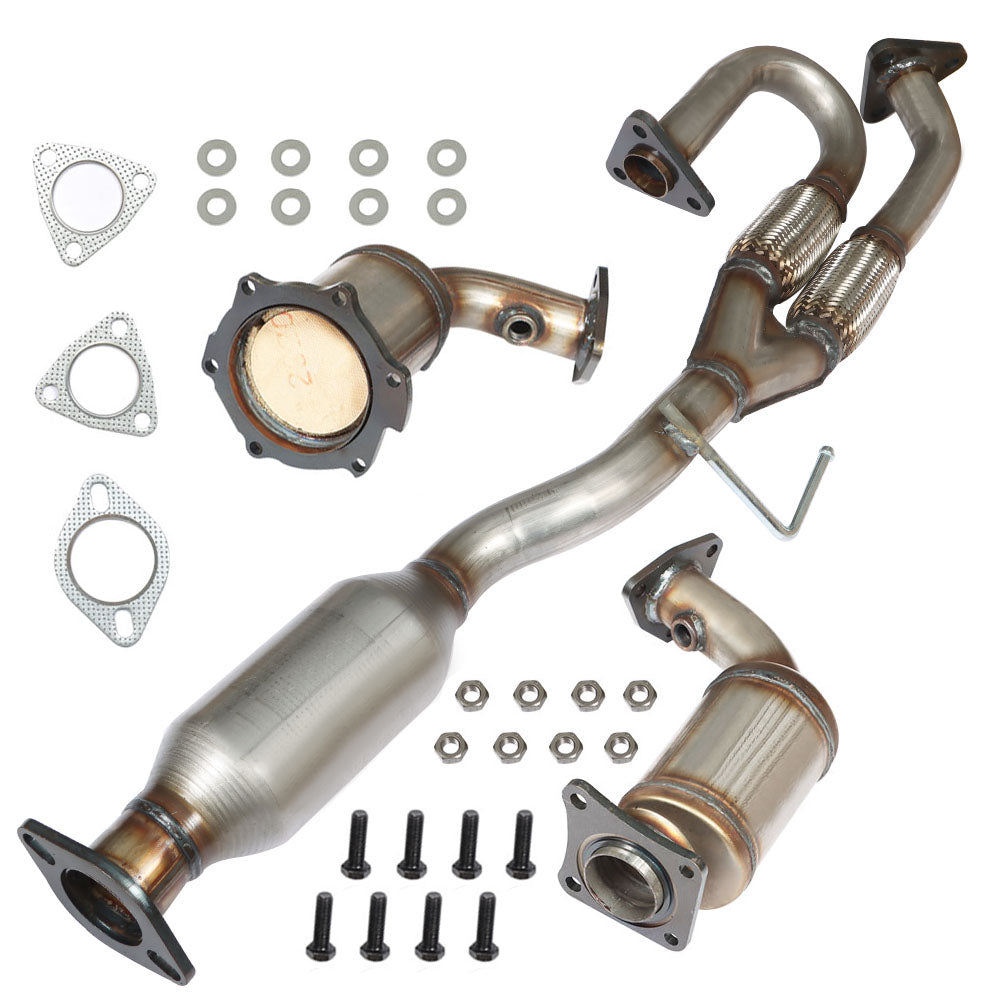 Labwork 3pcs Catalytic Converter Left & Right & Rear For 2003-2007 Nissan Murano 3.5L V6 Lab Work Auto