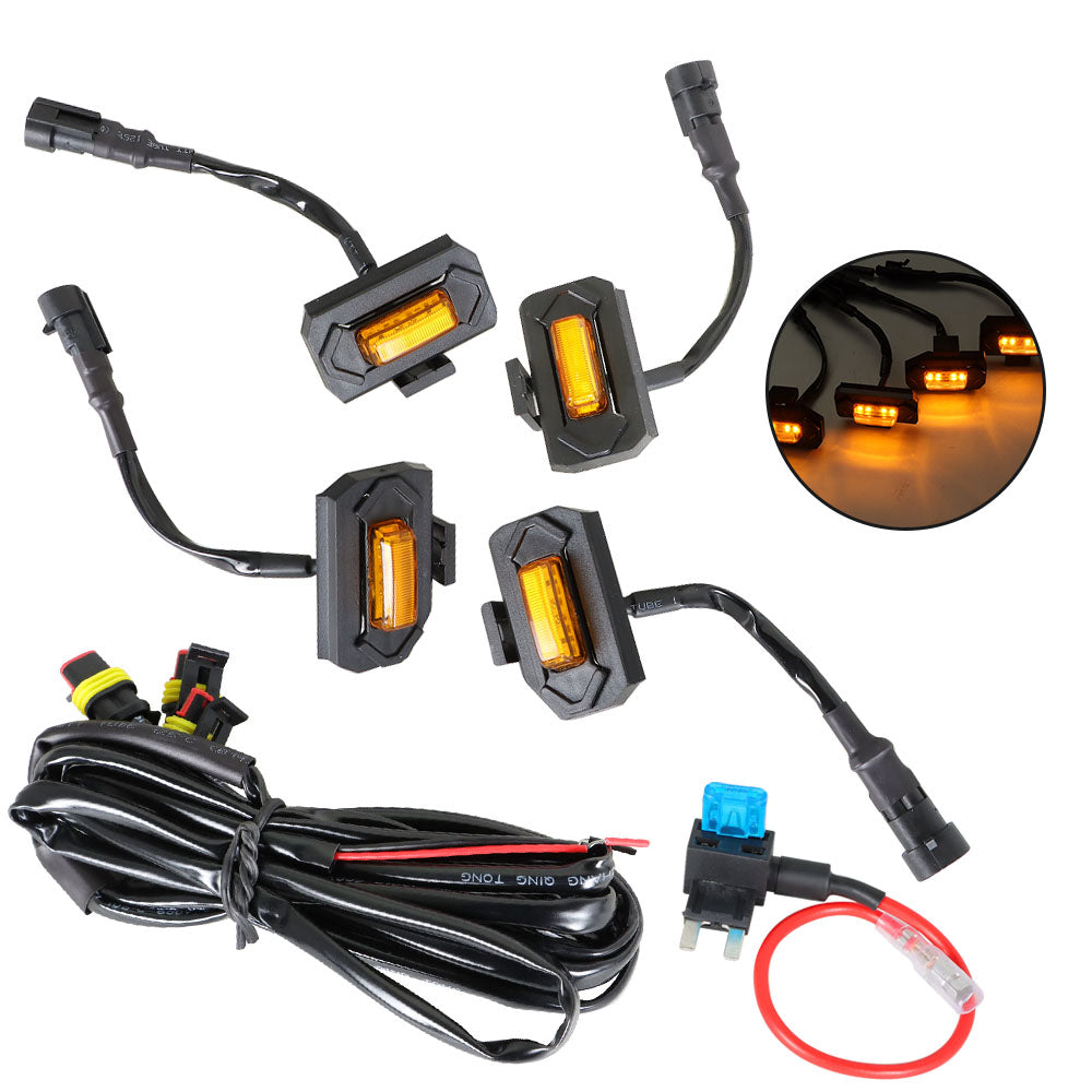 Labwork 4× For Toyota Tacoma Trd Pro 2020-2021 Amber 6000K LED Grille Light Kit Lab Work Auto