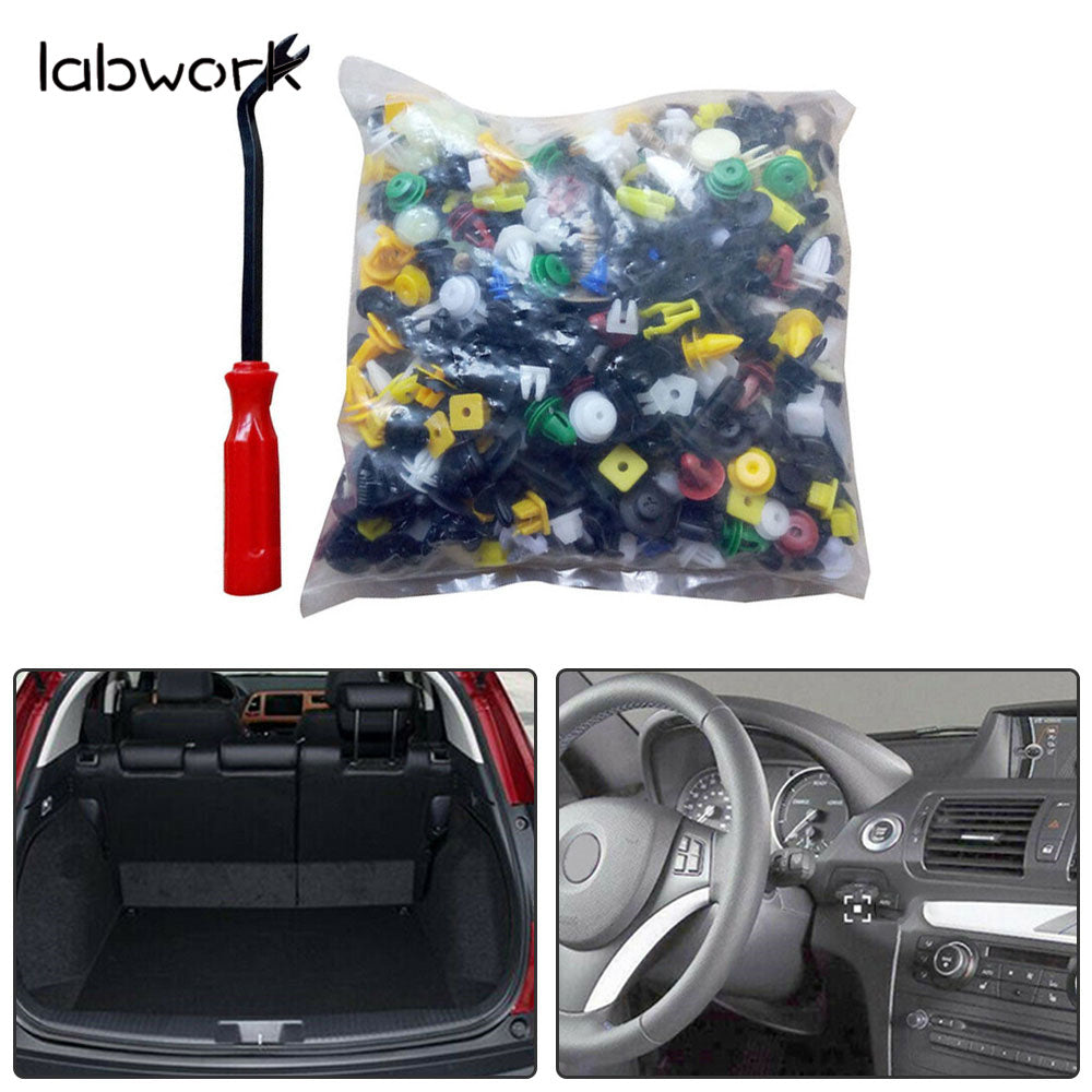 Labwork 500 Car Door Trim Clip Bumper Rivet Screws Panel Push Pin Fastener Kit Lab Work Auto