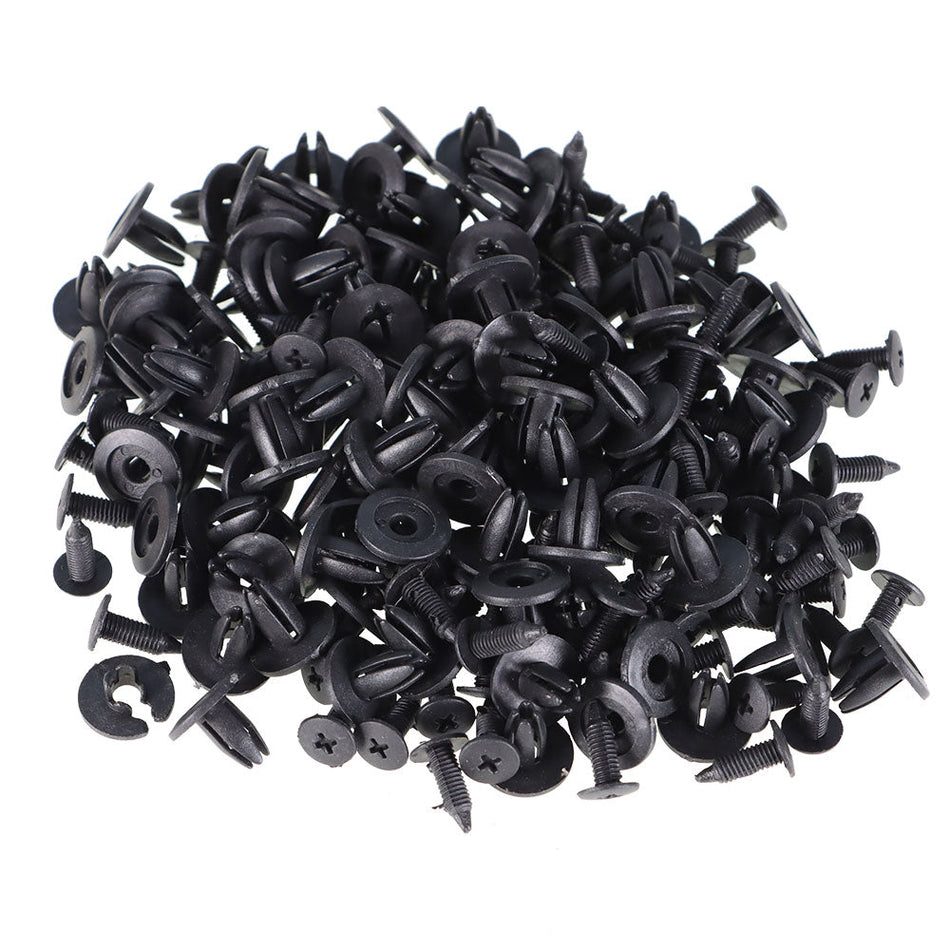 Labwork 6mm Auto Car Door Fender Hole Push Plastic Rivets Retainer Clips Lab Work Auto