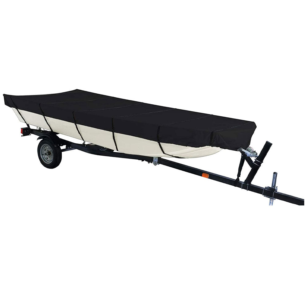 Labwork Black 210D For Jon Boat Cover 12ft-18ft L Beam Width up to 75inch Lab Work Auto