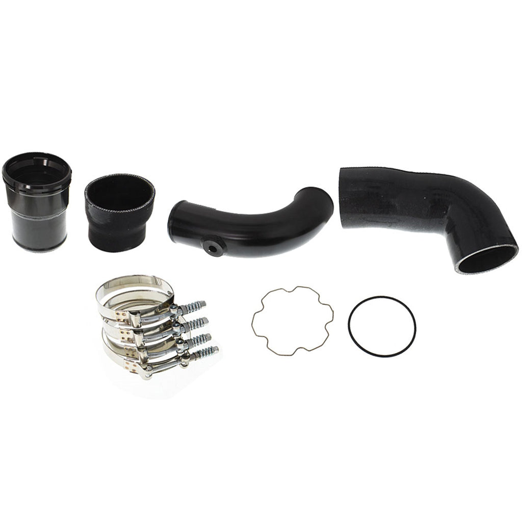 Labwork Black For 11-16 Ford 6.7L Powerstroke Cold Side Intercooler Pipe Upgrade Lab Work Auto