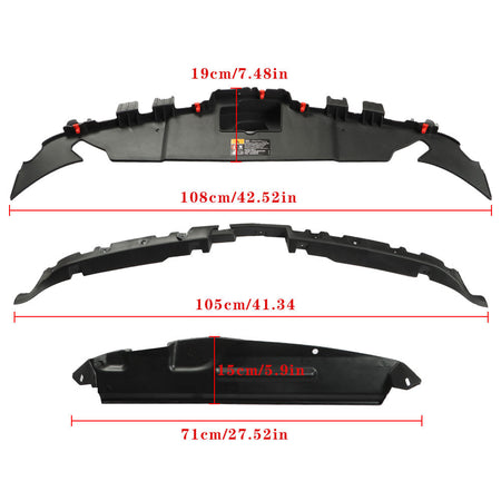 Labwork Black Front Bumper Grill-Upper Support FOR 2013-16 Chevrolet GM Malibu 23232813 Lab Work Auto