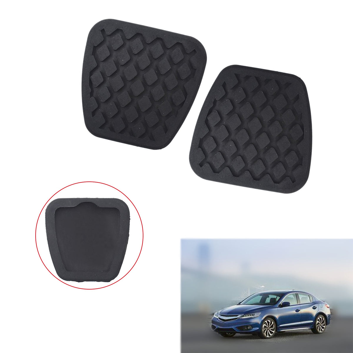 Labwork Brake & Clutch Pedal Pad Cover For Honda Civic Del Sol CRX Integra Lab Work Auto
