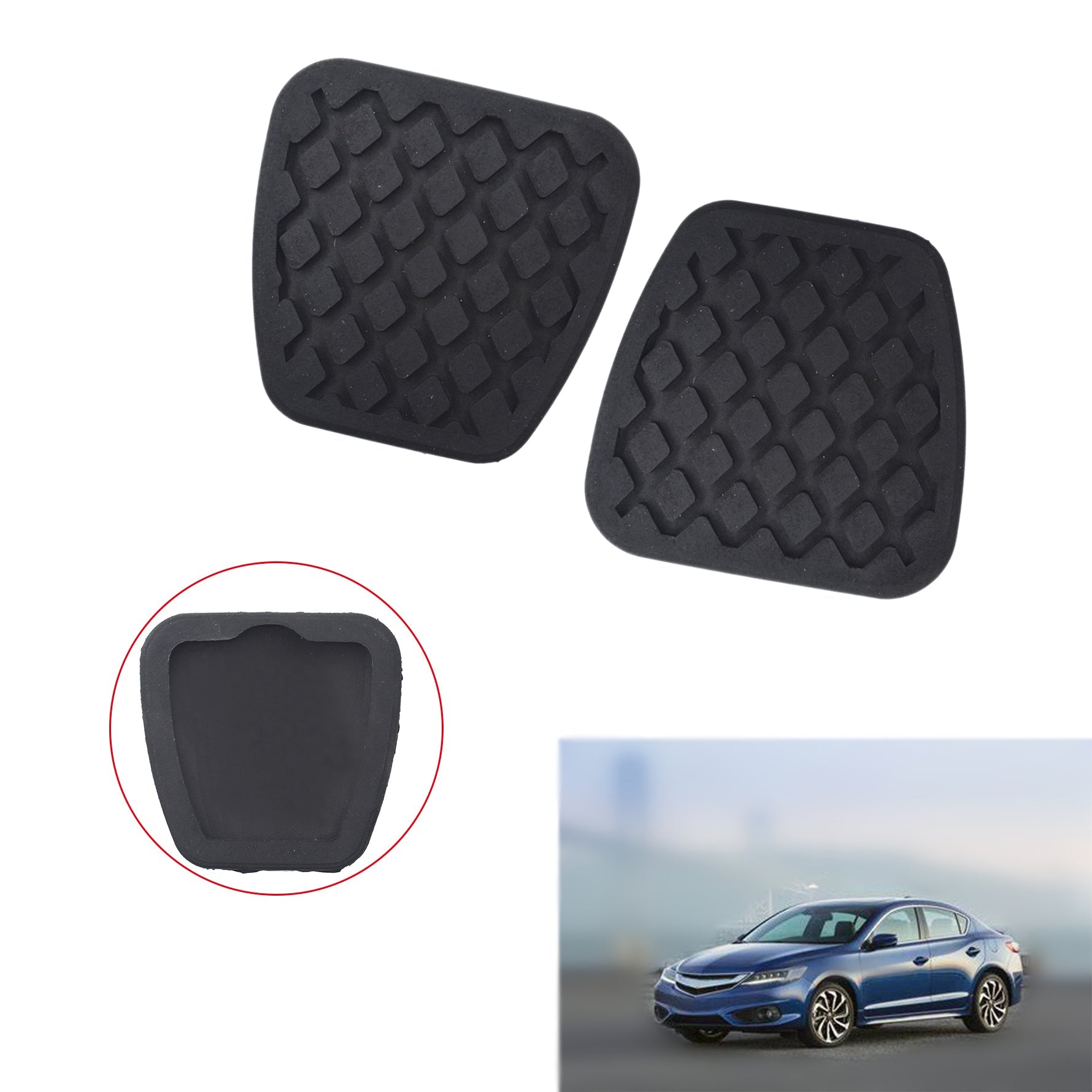Labwork Brake & Clutch Pedal Pad Cover For Honda Civic Del Sol CRX Integra Lab Work Auto