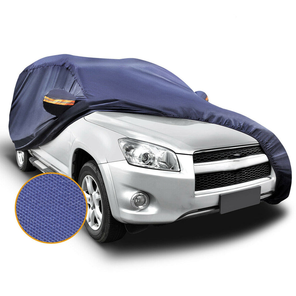 Labwork Car Cover Waterproof All Weather SUV Protection Blue Universal Fit YXL Lab Work Auto