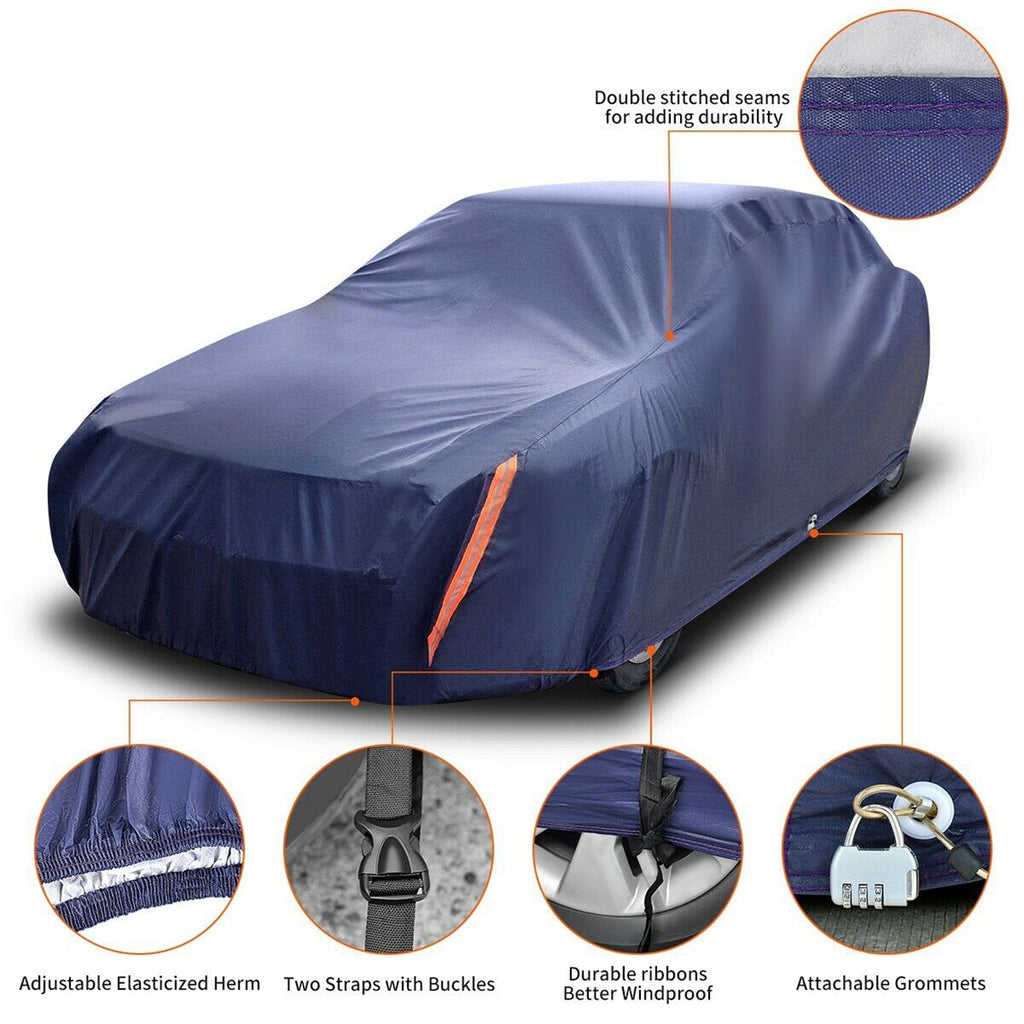 Labwork Car Cover Waterproof UV Dust  Resistant Universal Fit Sedan Protection Lab Work Auto