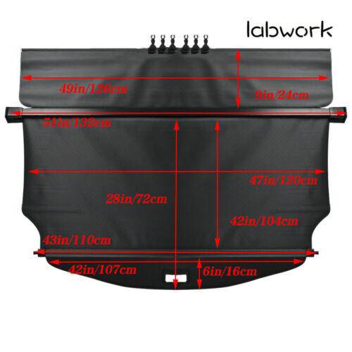Labwork Cargo Cover Trunk Tonneau Retractable ShieldFor 18-20 Chevy Equinox Lab Work Auto