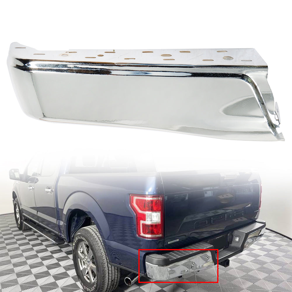 Labwork Chrome Rear Bumper End Cap For 2015 2016-2020 Ford F150 Driver Side LH Lab Work Auto