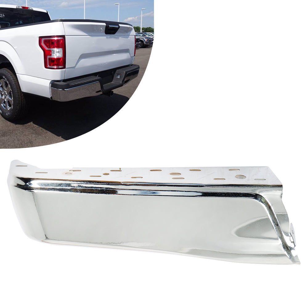 Labwork Chrome Rear Bumper End Cap For 2015 2016-2020 Ford F150 Driver Side LH Lab Work Auto