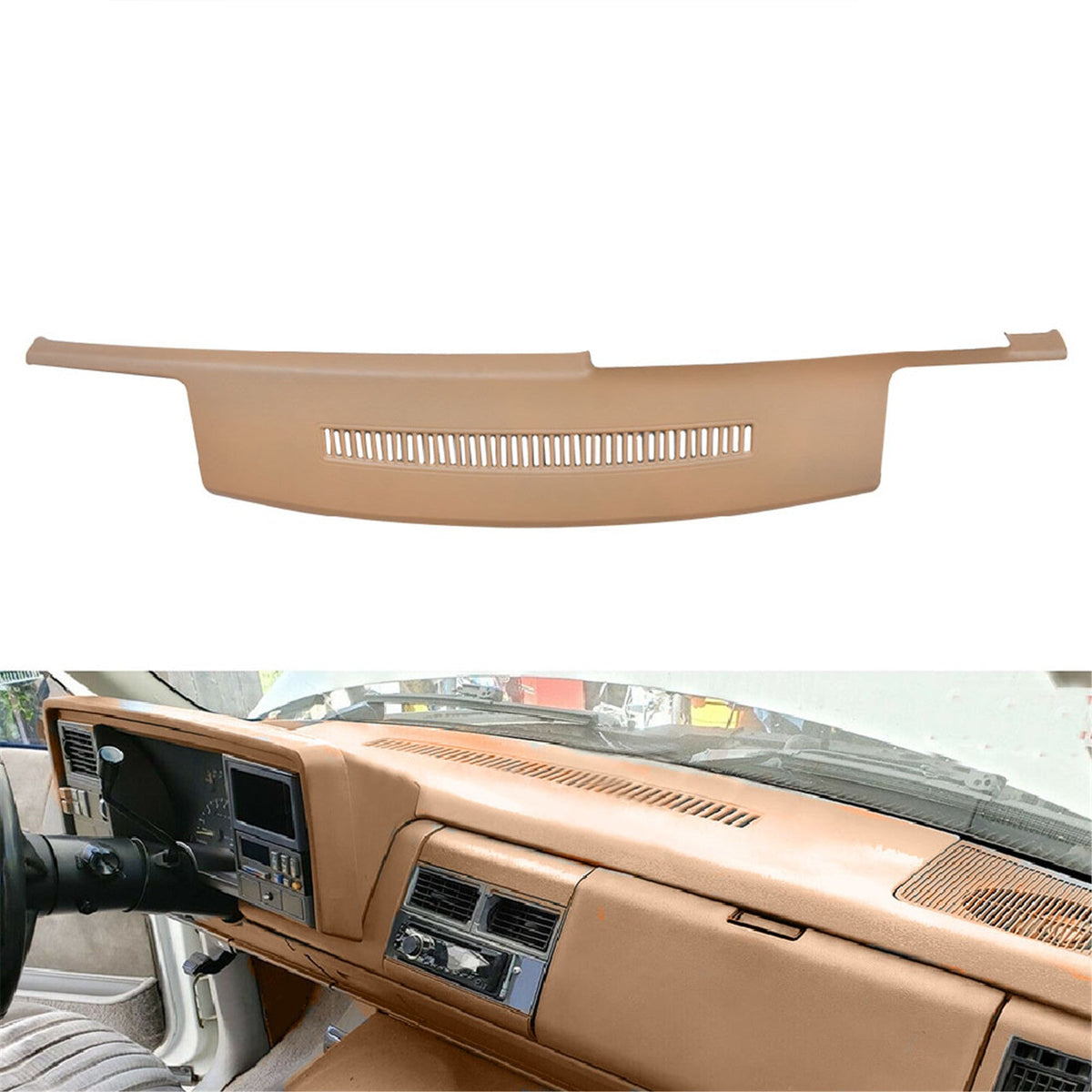 Labwork Dash Cover Cap W/ Grille Beige For 88-94 Chevy GMC C1500 K1500 Truck Lab Work Auto