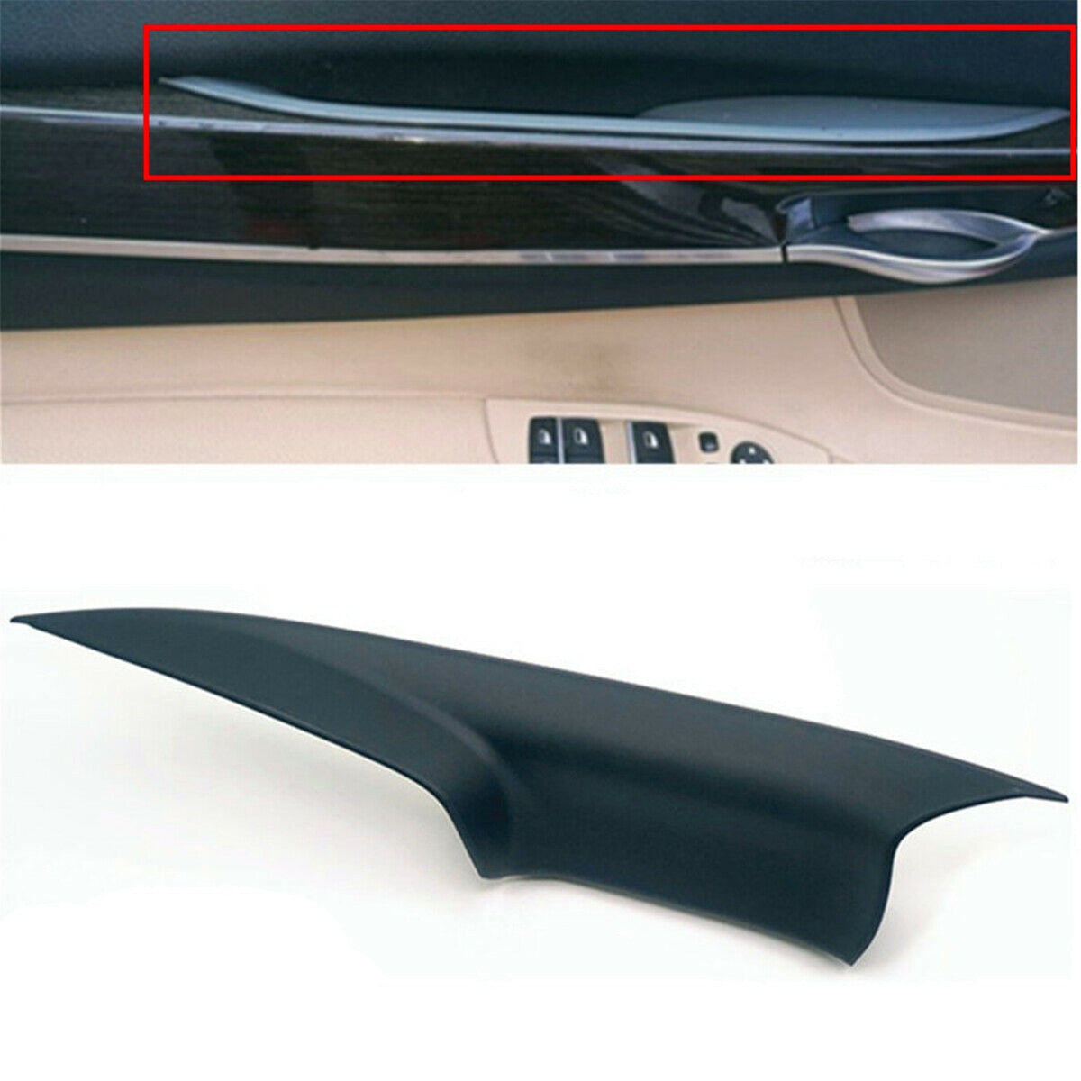 Labwork Door Interior Inner Handle Pull Carrier Cover For BMW 7 F01 F02 08-15 Lab Work Auto