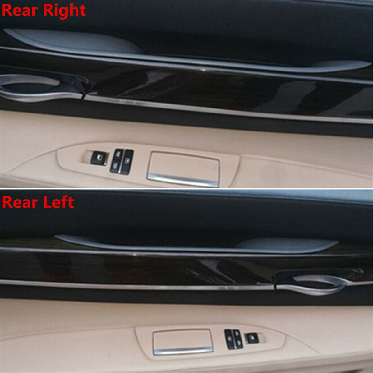 Labwork Door Interior Inner Handle Pull Carrier Cover For BMW 7 F01 F02 08-15 Lab Work Auto