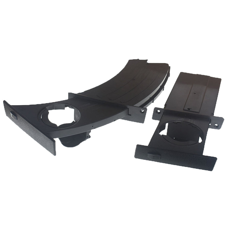 Labwork Driver+Passenger Side Black Cup Holder For 2004-2010 BMW 5-Series Lab Work Auto