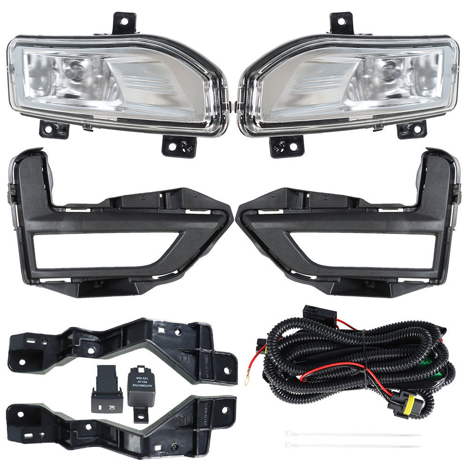 Labwork Fit For 17-20 Nissan Rogue S SL SV Front Bumper Fog Light Lamps Assembly RH&LH Lab Work Auto