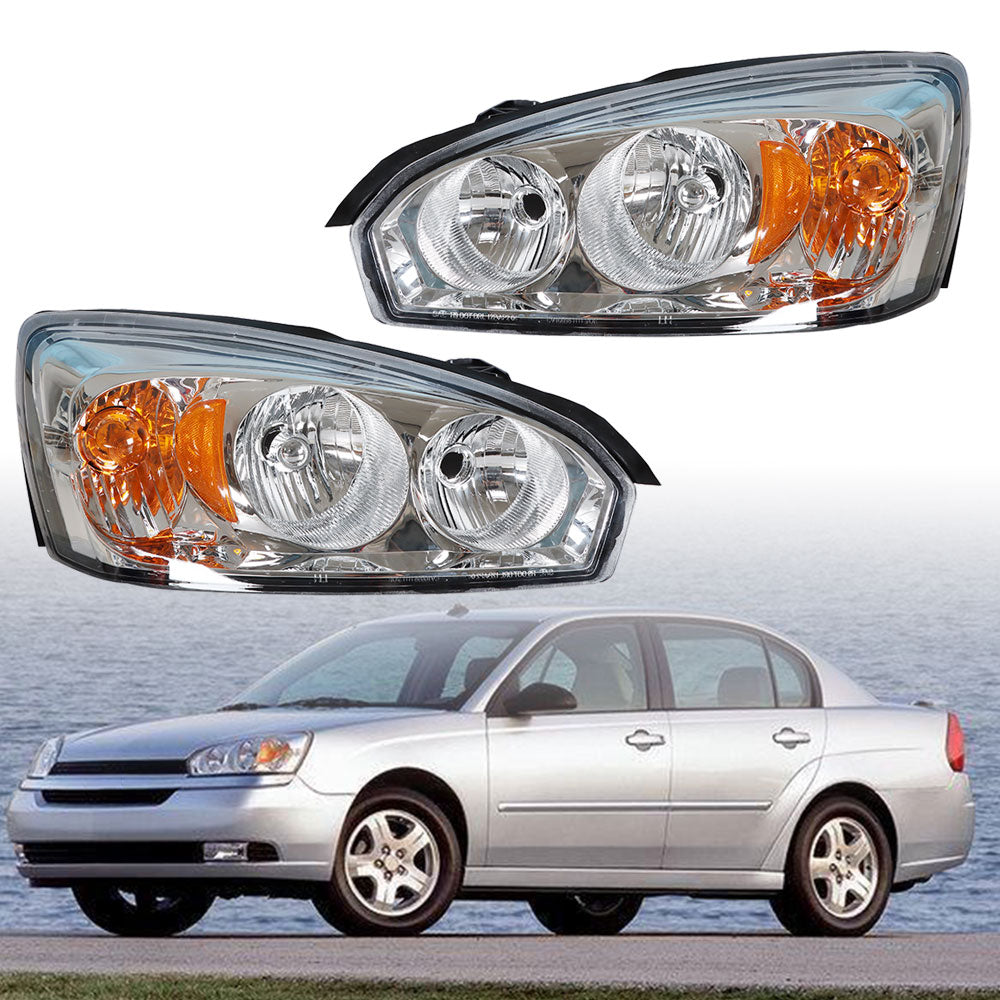 Labwork Fit For 2004-2008 Chevy Malibu Replacement Headlights Halogen Left+Right Lab Work Auto