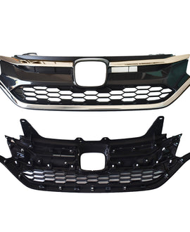 Labwork Fit For 2015 2016 Honda CRV CR-V Front Upper+ Lower Grille 2 Pcs Chrome