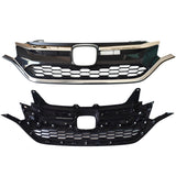 Labwork Fit For 2015 2016 Honda CRV CR-V Front Upper+ Lower Grille 2 Pcs Chrome