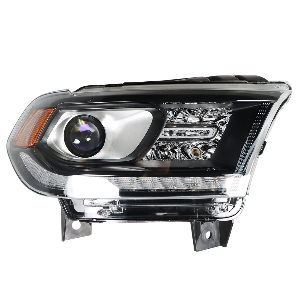 Labwork Fit For 2016-2020 Dodge Durango Headlight Black Halogen Clear Passenger Lab Work Auto