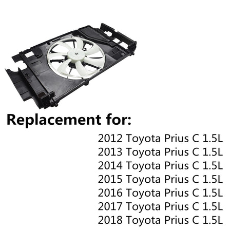 Labwork Fit For Toyota Prius C 2012-2015 Replace Engine Cooling Fan Assembly Lab Work Auto