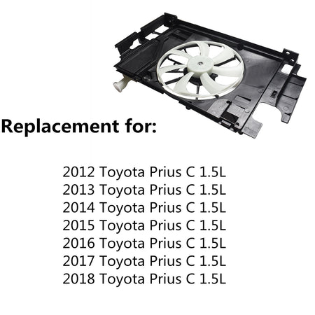 Labwork Fit For Toyota Prius C 2012-2015 Replace Engine Cooling Fan Assembly Lab Work Auto