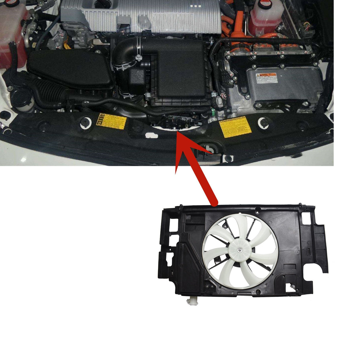 Labwork Fit For Toyota Prius C 2012-2015 Replace Engine Cooling Fan Assembly Lab Work Auto