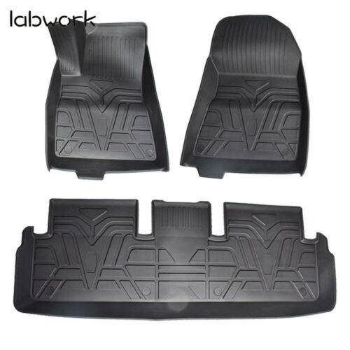 Labwork Floor Mats Liners Black Protector Kit For 2017-20 Tesla 3 Model Lab Work Auto