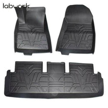 Load image into Gallery viewer, Labwork Floor Mats Liners Black Protector Kit For 2017-20 Tesla 3 Model Lab Work Auto