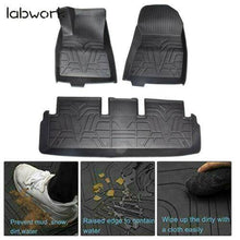 Load image into Gallery viewer, Labwork Floor Mats Liners Black Protector Kit For 2017-20 Tesla 3 Model Lab Work Auto