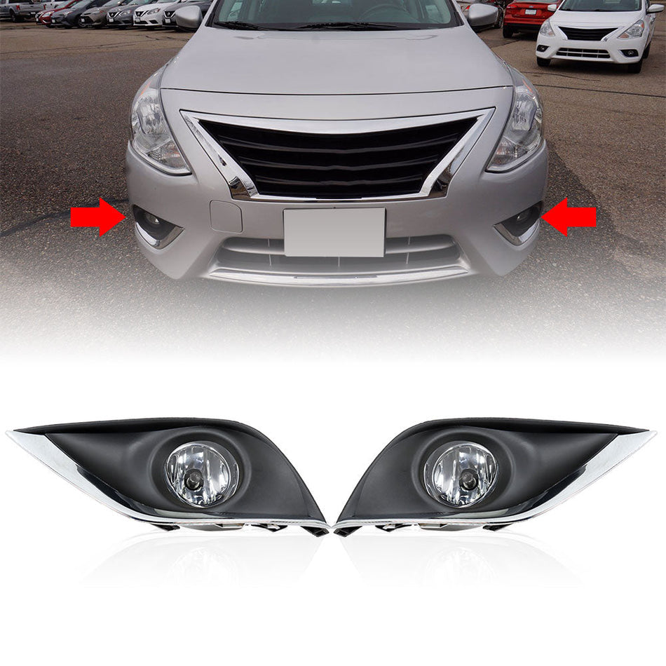 Labwork Fog Lights Lamp Kits For 2015-2018 Nissan Versa 4 Door Sedan Lab Work Auto