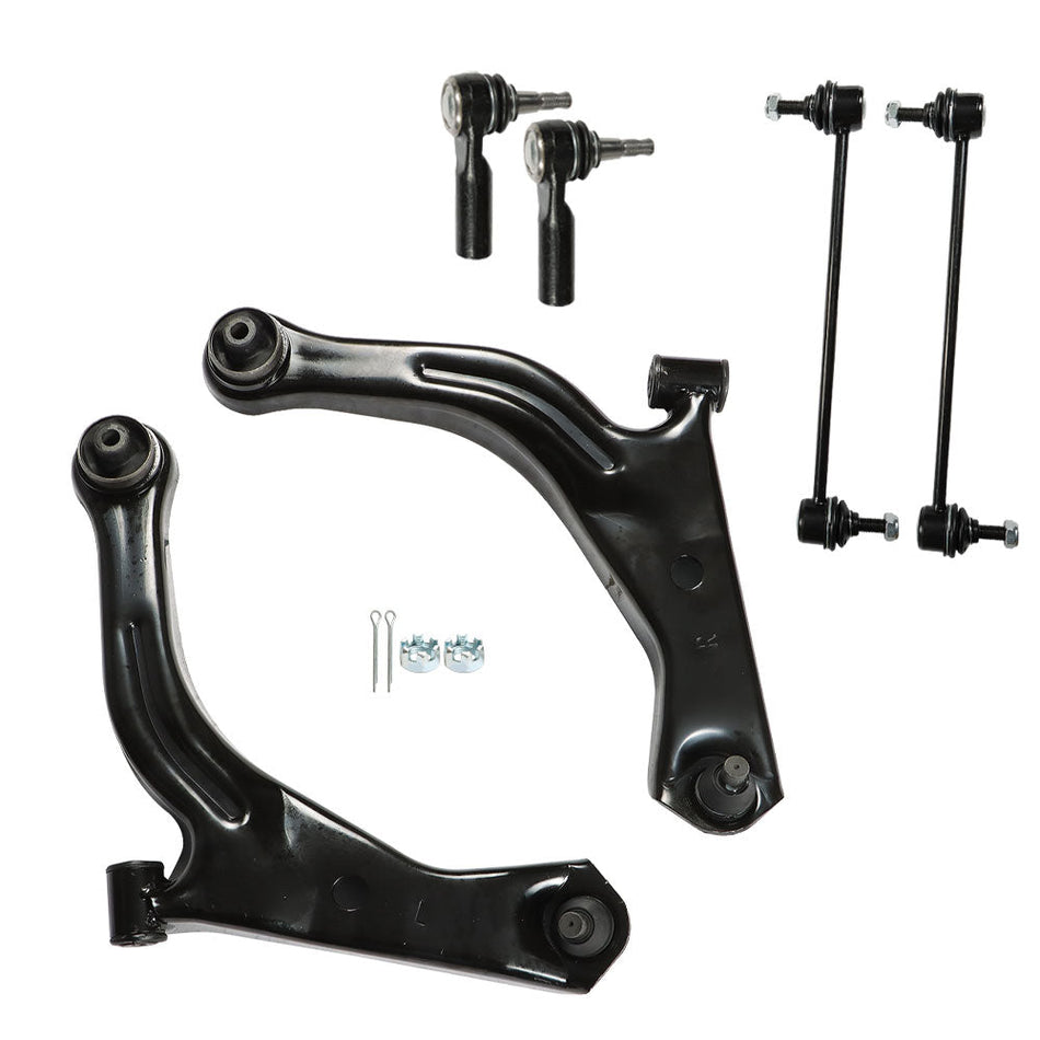 Labwork For 05-09 Escape Mariner Tribute Lower Control Arm Ball Joint Outer Tie Rod 6PC Lab Work Auto