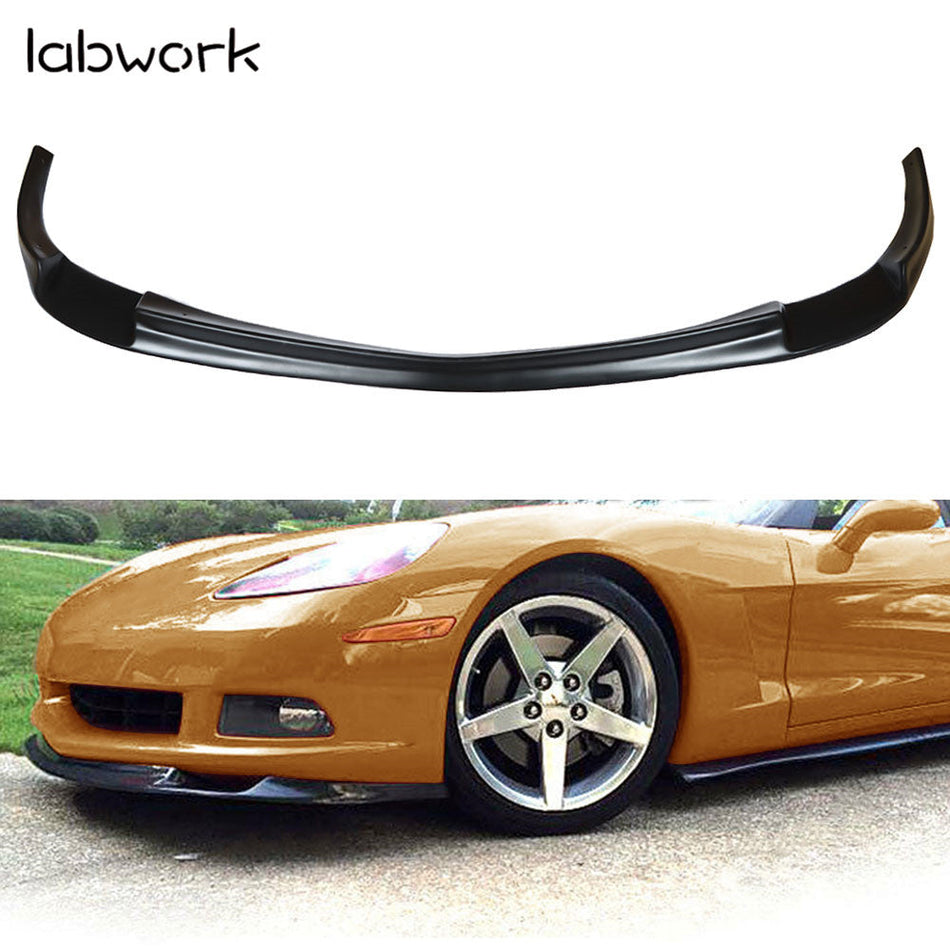 Labwork For 06-13 Chevy Corvette C6 BASE Models - ZR1 ZR Style Front Bumper Lip Lab Work Auto