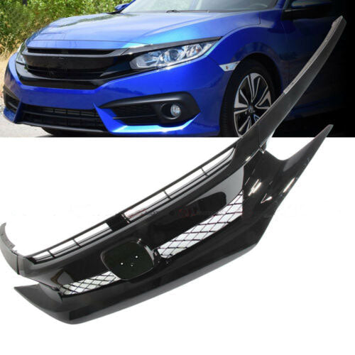 Labwork For 16-18 Honda Civic FK8 Type-R ABS Front Bumper Grille Hood Mesh Grill Guards Lab Work Auto