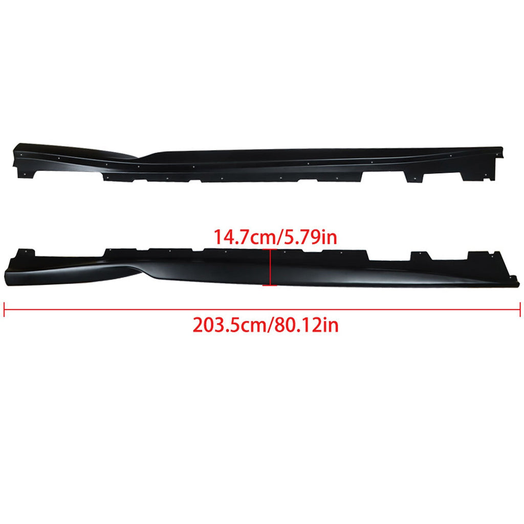 Labwork For 16-20 Camaro SS & RS LT LS Black T6 Style Side Skirt Extension Lab Work Auto