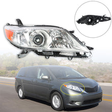 Load image into Gallery viewer, Labwork For 2011-20 Toyota Sienna Headlight Halogen Type Chrome Clear Right Side Lab Work Auto