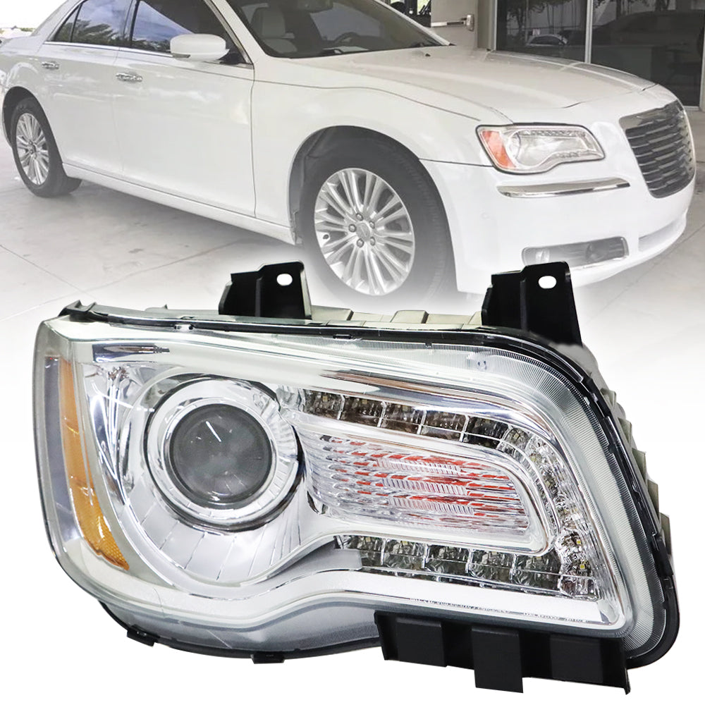 Labwork For 2011-2014 Chrysler 300 Headlight Assembly Halogen Chrome Passenger Lab Work Auto