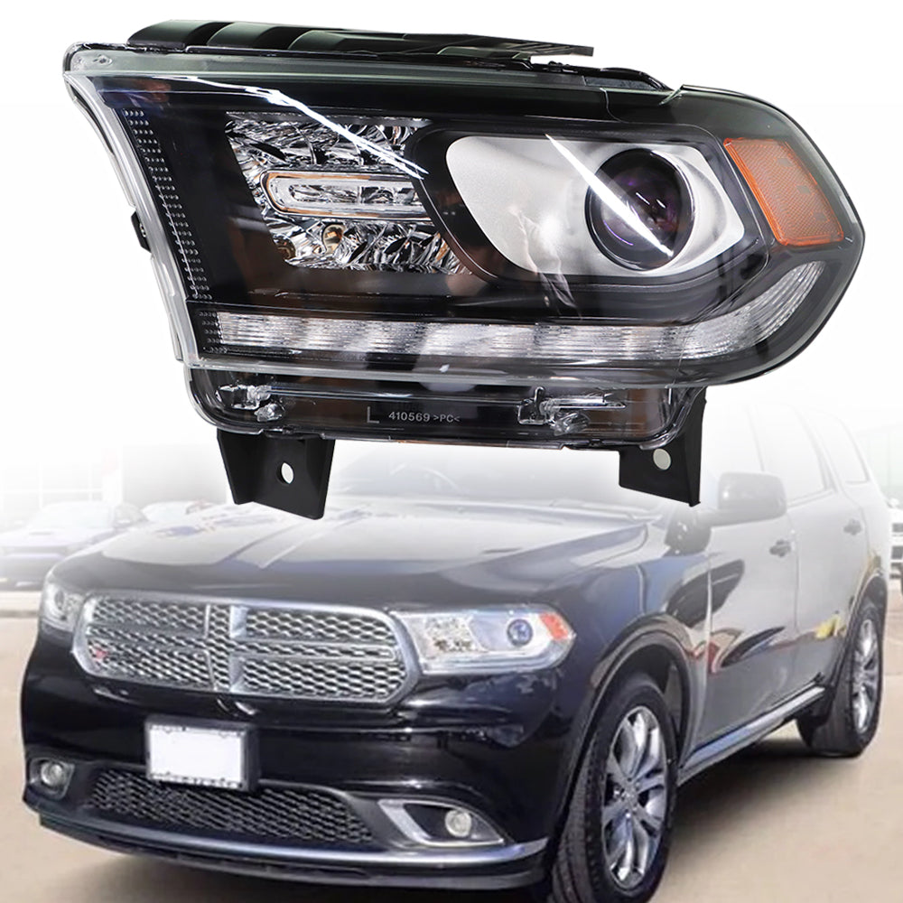 Labwork For 2016-2020 Dodge Durango Headlight Assembly Halogen Black Driver Left Lab Work Auto