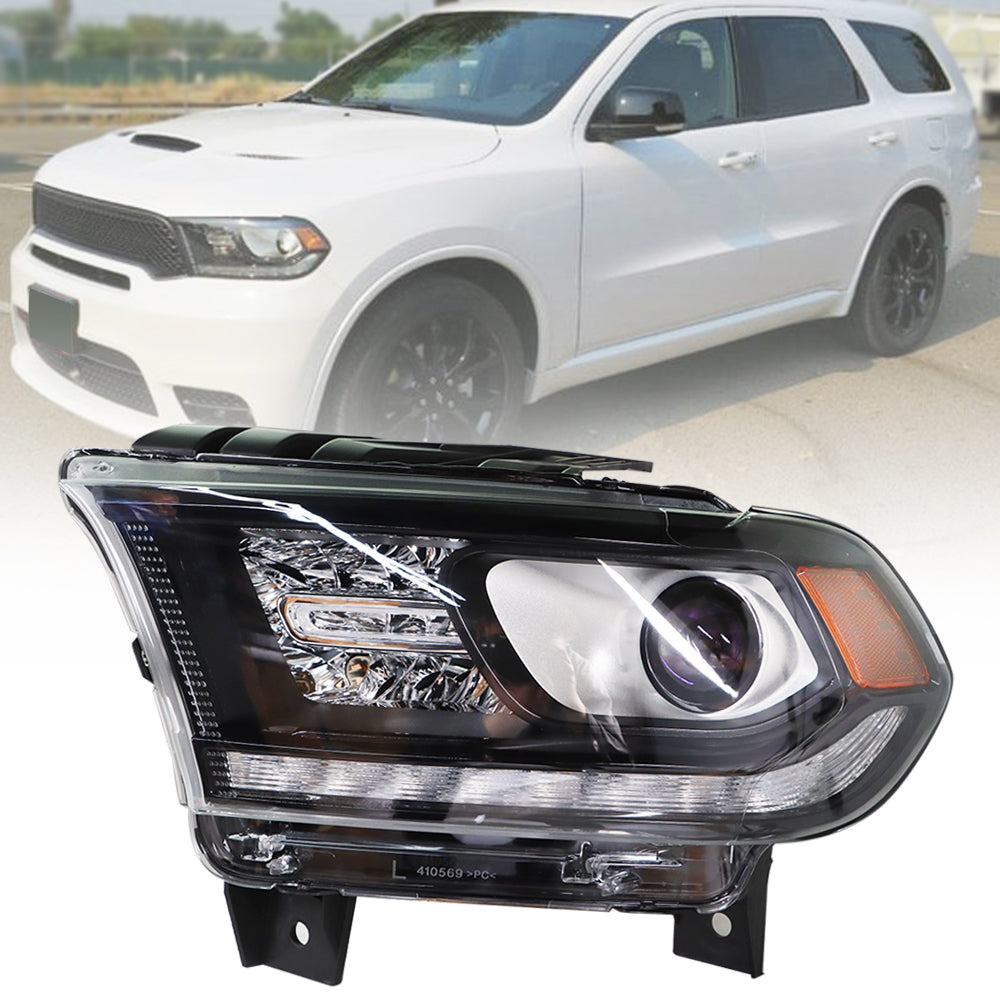 Labwork For 2016-2020 Dodge Durango Headlight Assembly Halogen Black Driver Left Lab Work Auto