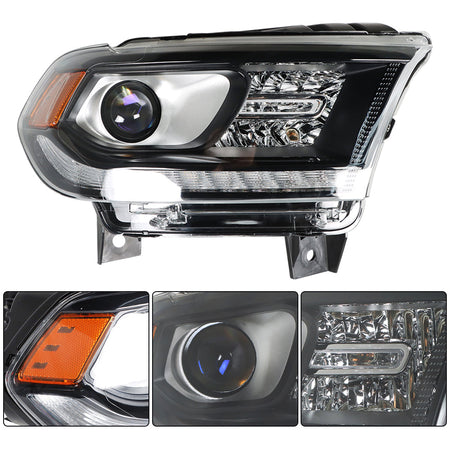 Labwork For 2016-2020 Dodge Durango Headlight Halogen Type Black Left&Right Side Lab Work Auto