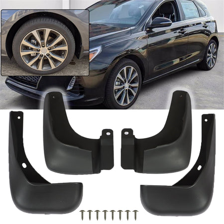 Labwork For 2017-19Hyundai Elantra Mud Flaps Guards Splash Protectors Front Rear Lab Work Auto