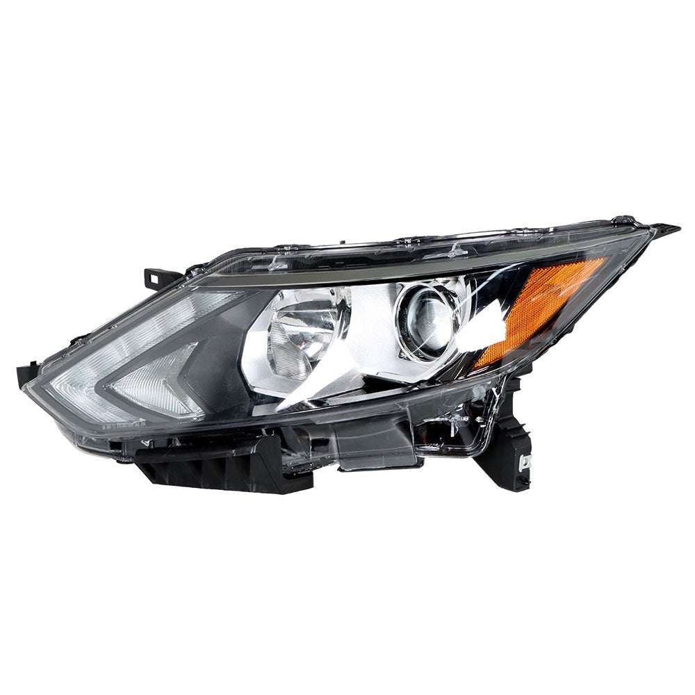 Labwork For 2017-2019 Nissan Rogue Sport Halogen Headlight Assembly Black Driver Lab Work Auto