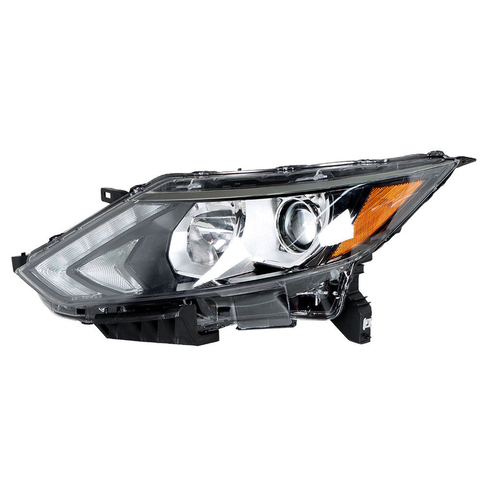 Labwork For 2017-2019 Nissan Rogue Sport Halogen Headlight Assembly Black Driver Lab Work Auto