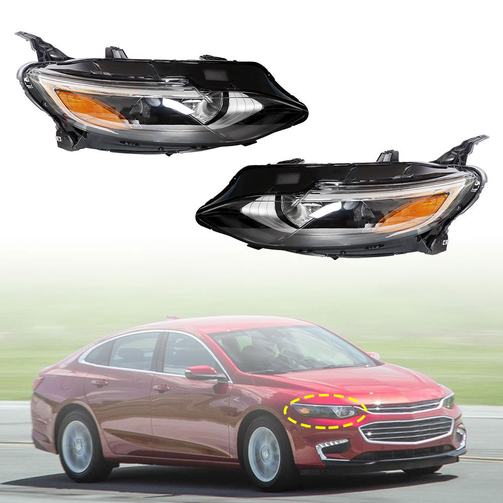 Labwork For 2019-2020 Chevrolet Malibu Headlight Halogen Chrome Passenger&Right Lab Work Auto