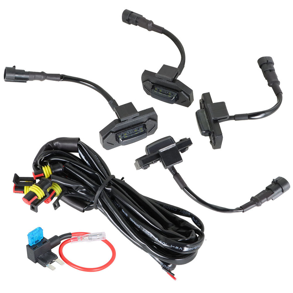 Labwork For 2020-2021 ToyotaTacoma Trd Pro Cool White LED Grille Light Kit 4Pcs Lab Work Auto