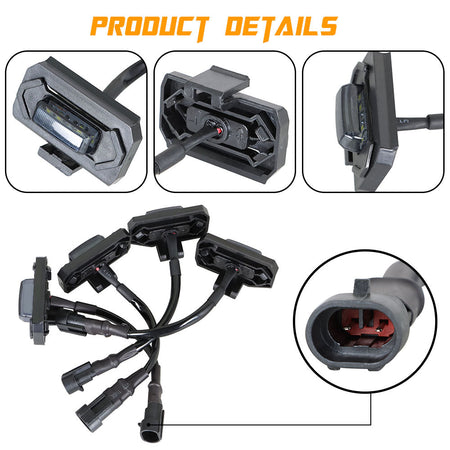 Labwork For 2020-2021 ToyotaTacoma Trd Pro Cool White LED Grille Light Kit 4Pcs Lab Work Auto