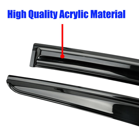 Labwork For Chevrolet Silverado1500 Extended Cab 2007-2013 Window Visor 4Pcs Lab Work Auto